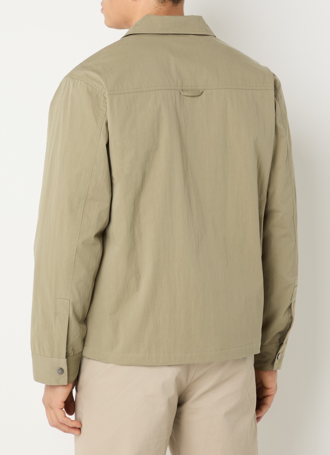 OLAF Jack met logo en steekzakken - achterkant 4 khaki