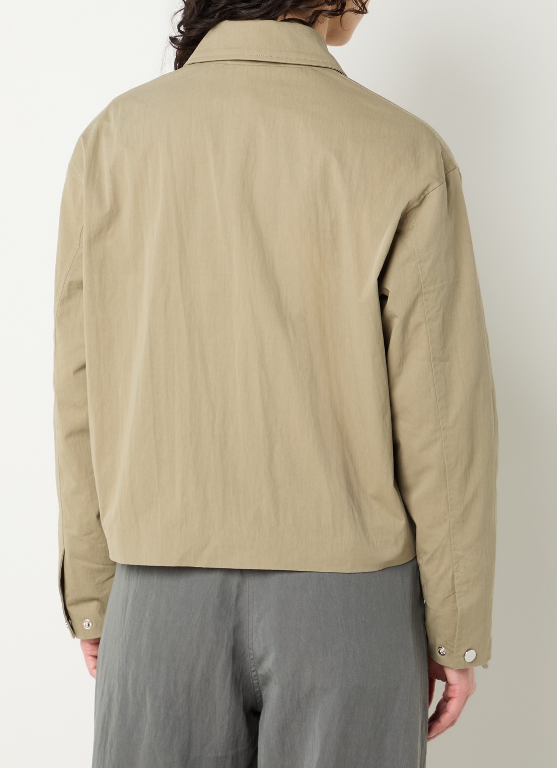 OLAF Jack met logo en steekzakken - achterkant 4 khaki