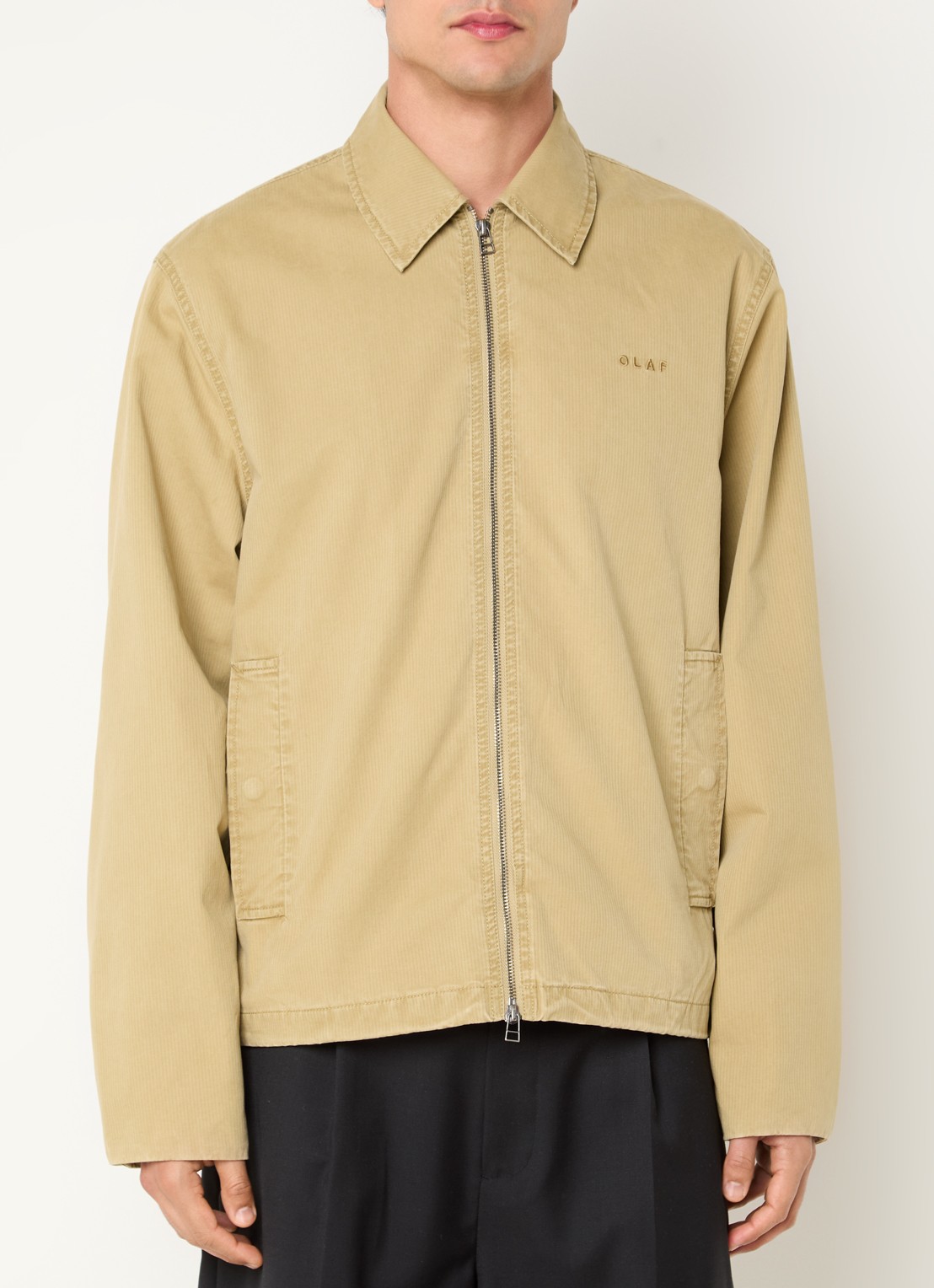 OLAF Jack met steekzakken - detail 3 beige