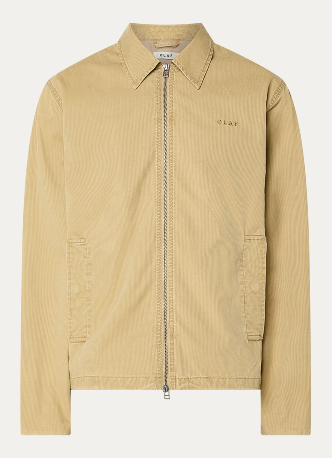 OLAF Jack met steekzakken - voorkant beige