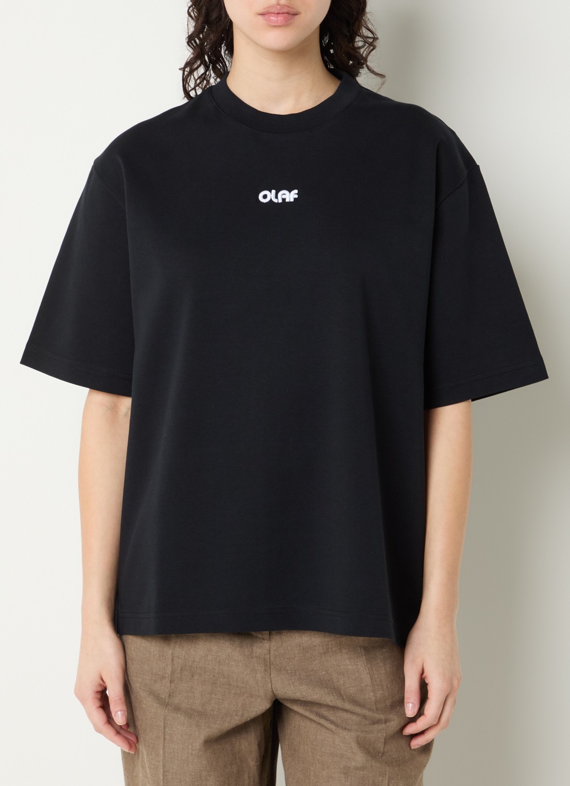OLAF Paint Tube T-shirt met logo- en backprint - achterkant zwart