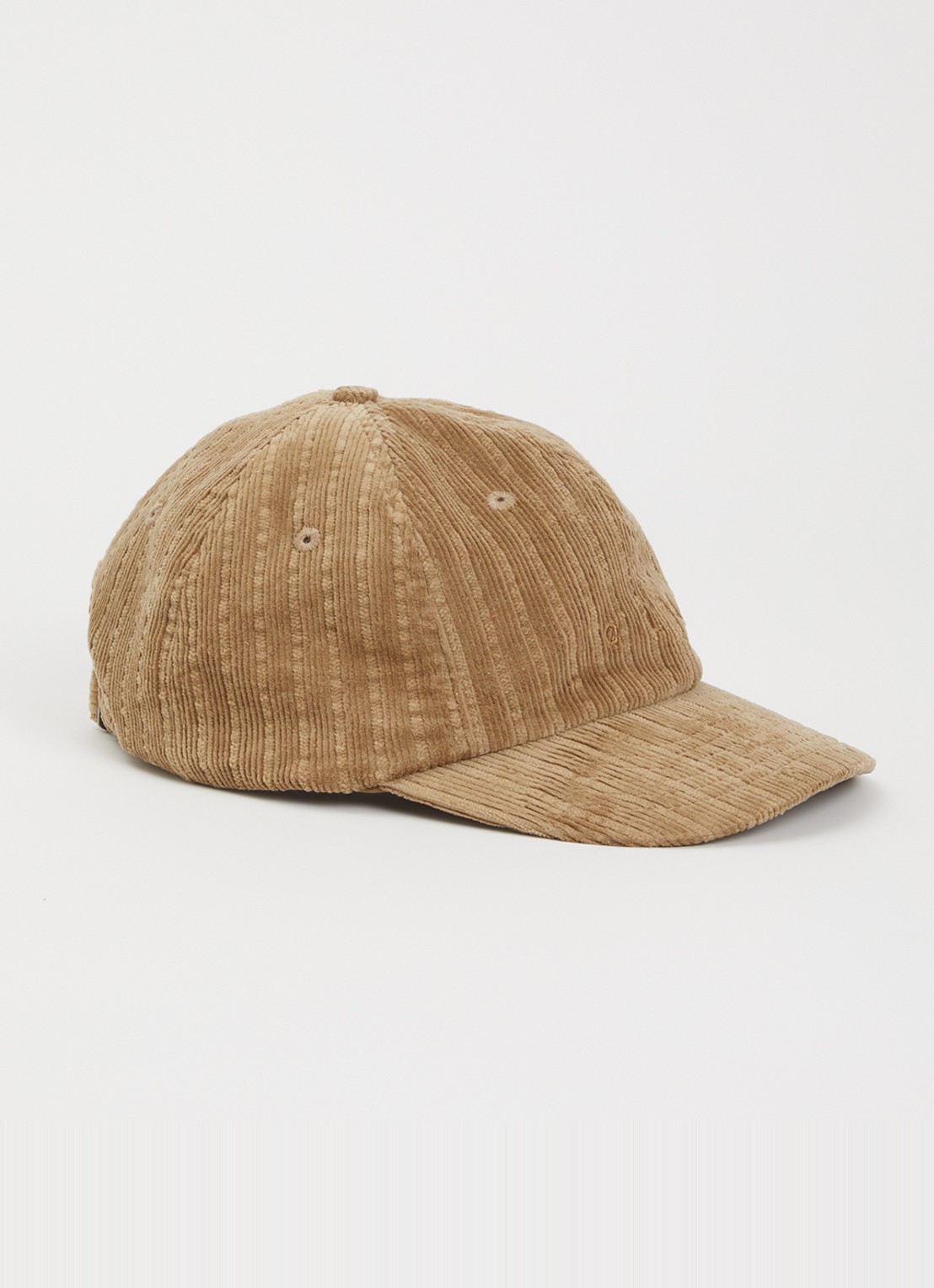 OLAF Pet van corduroy met logoborduring - voorkant camel