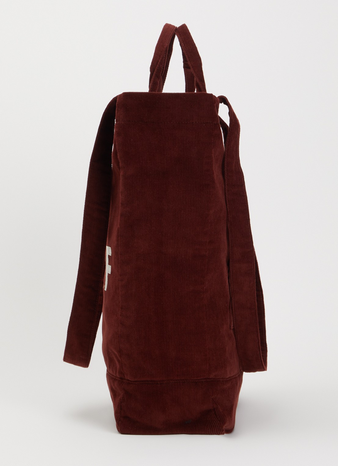OLAF Shopper van corduroy met logo - detail 3 bordeauxrood