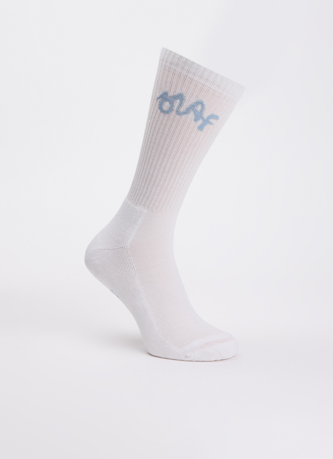 OLAF Signature sportsokken in katoenblend met logo - voorkant 2 wit