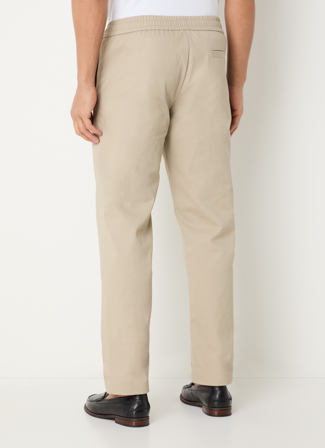 OLAF Slim fit chino met steekzakken - achterkant lichtbruin