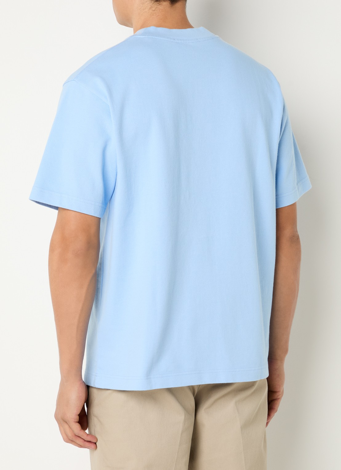 OLAF Studio T-shirt met logoborduring - achterkant 3 lichtblauw