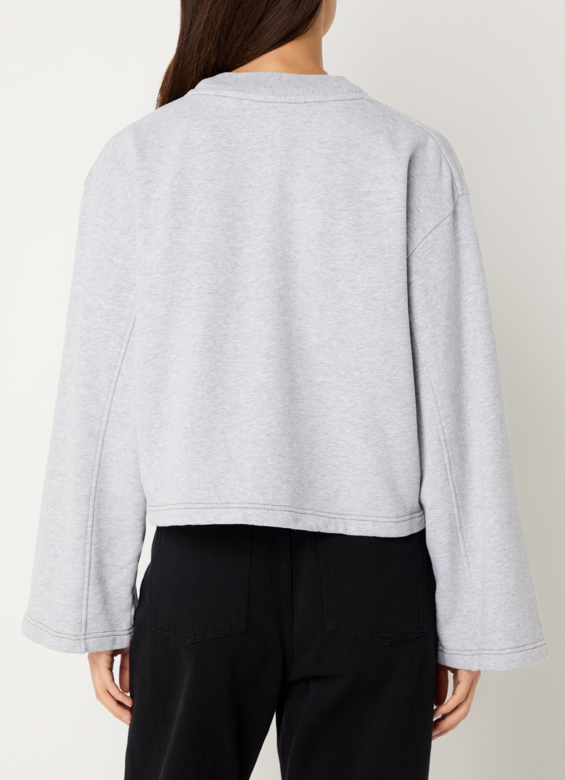 OLAF Sweater met logo - achterkant 3 grijs