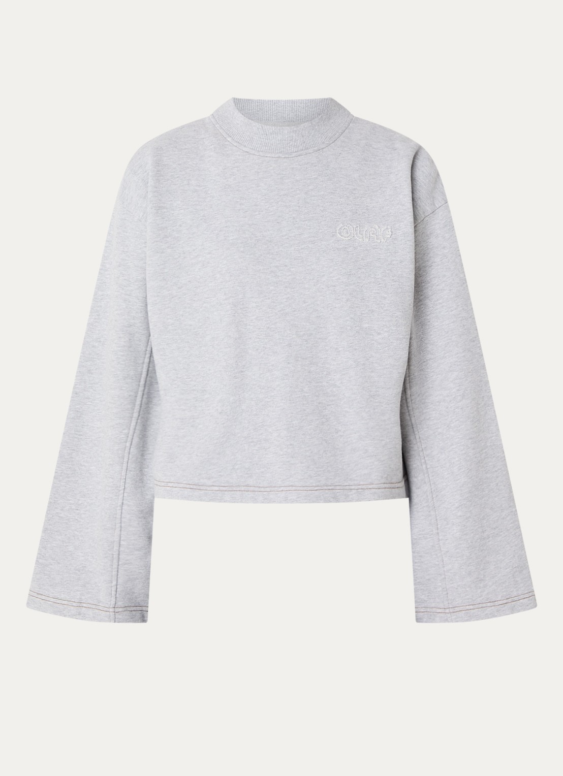 OLAF Sweater met logo - voorkant grijs