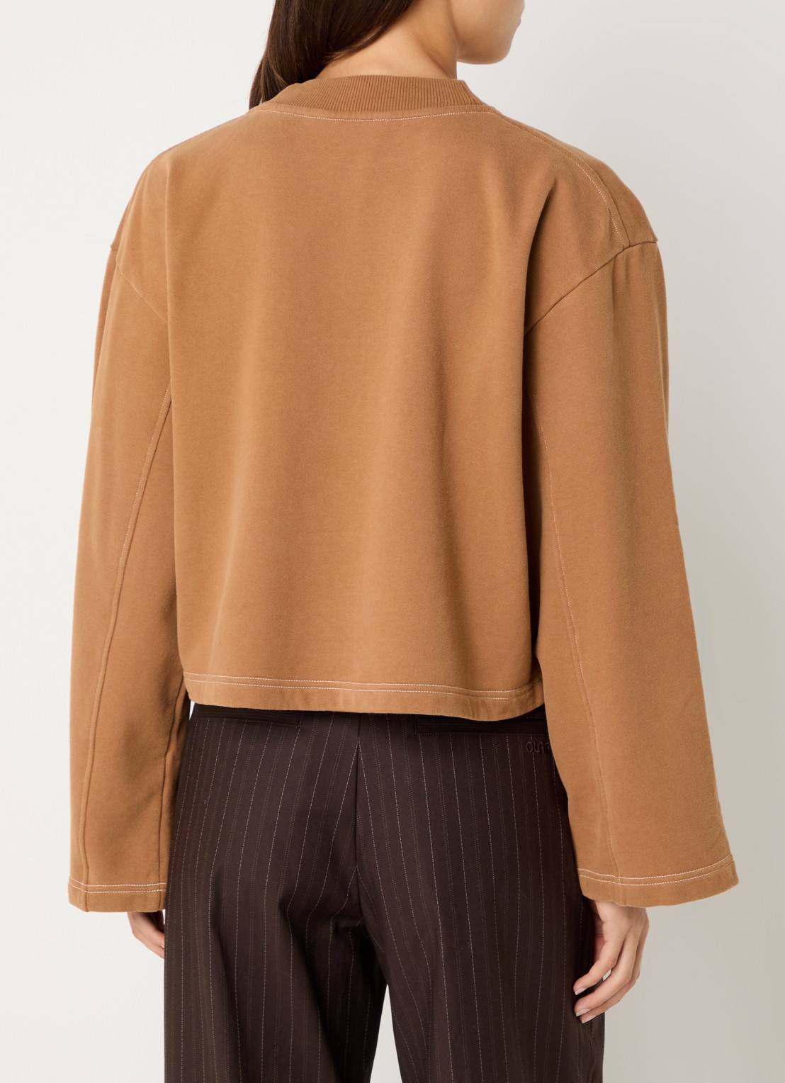 OLAF Sweater met logo - achterkant 3 bruin