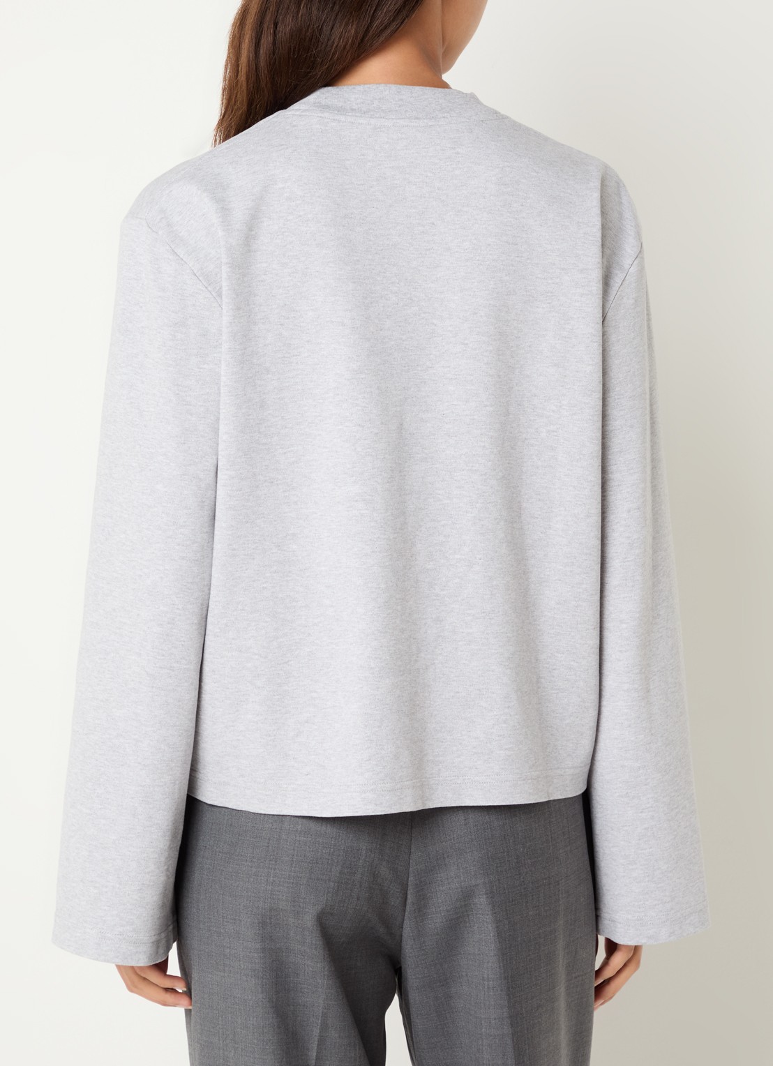 OLAF Sweater met logo - achterkant 4 grijsmele