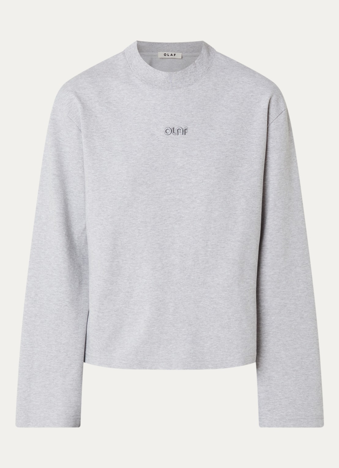 OLAF Sweater met logo - voorkant grijsmele