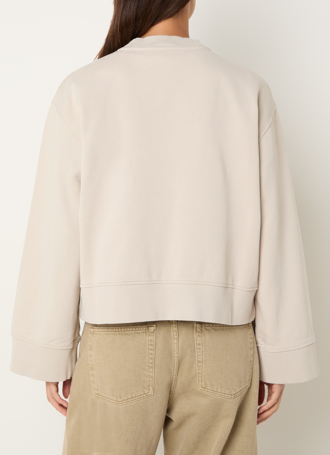 OLAF Sweater met logoborduring - achterkant 4 beige