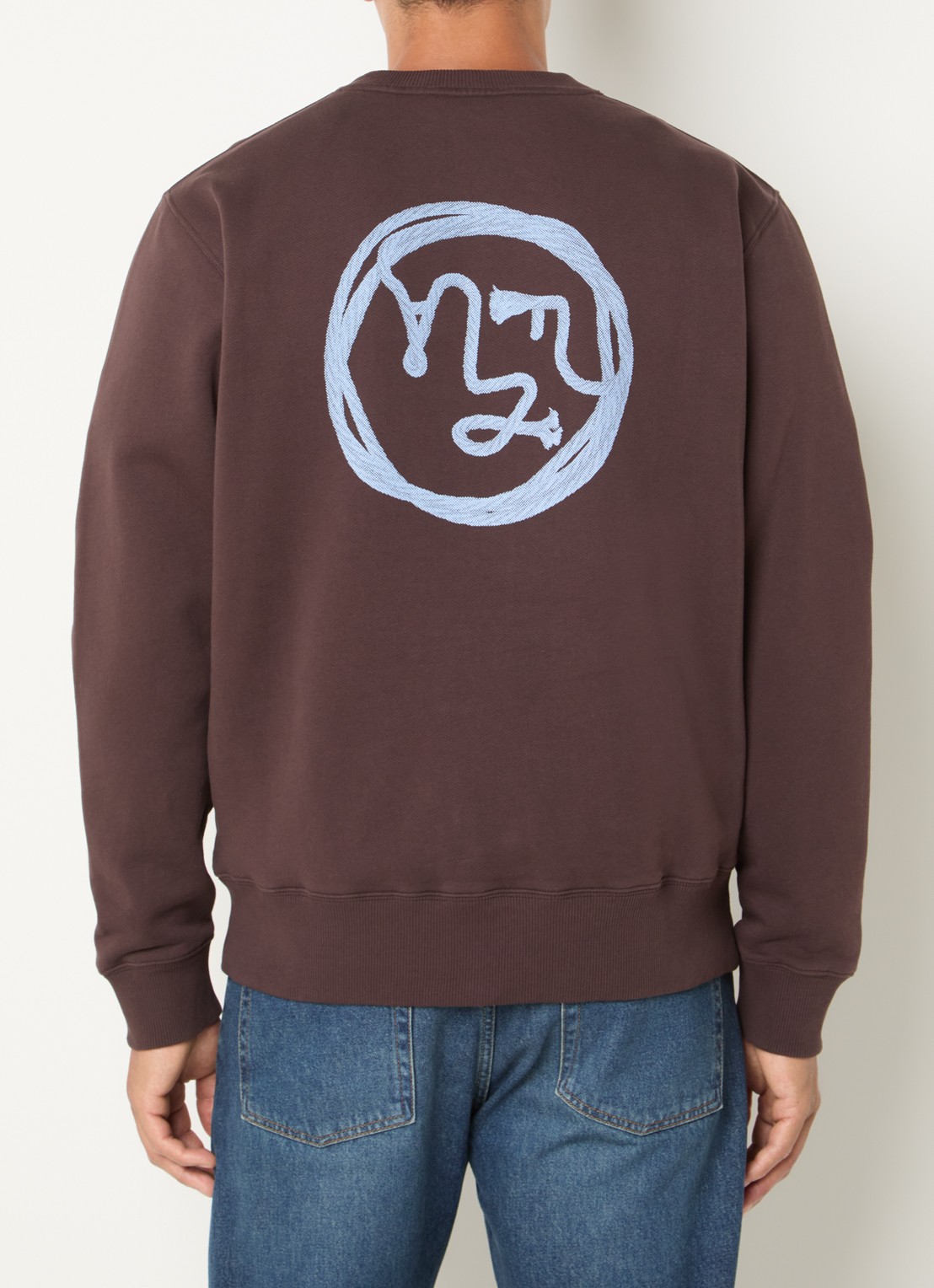 OLAF Sweater met logoprint - detail 4 bruin