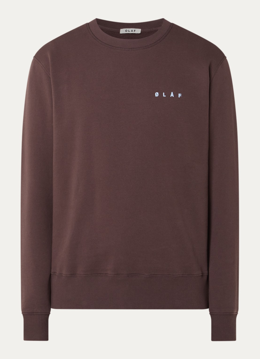 OLAF Sweater met logoprint - voorkant 2 bruin