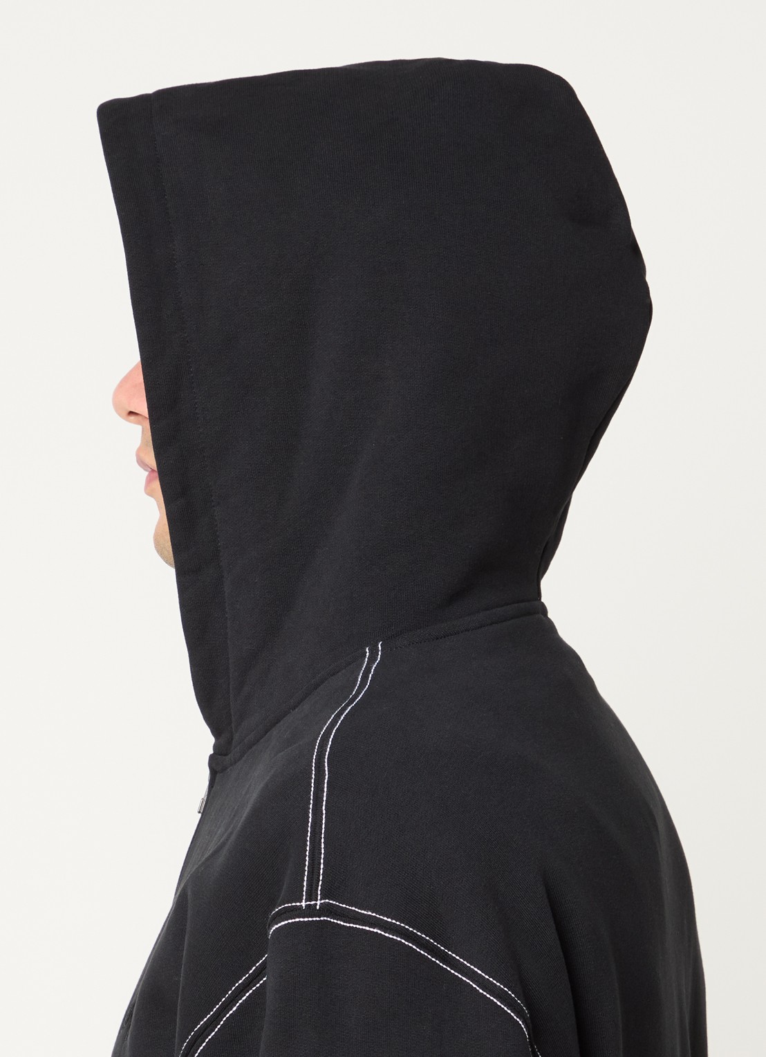 OLAF Sweatvest met capuchon en logo - detail 5 zwart