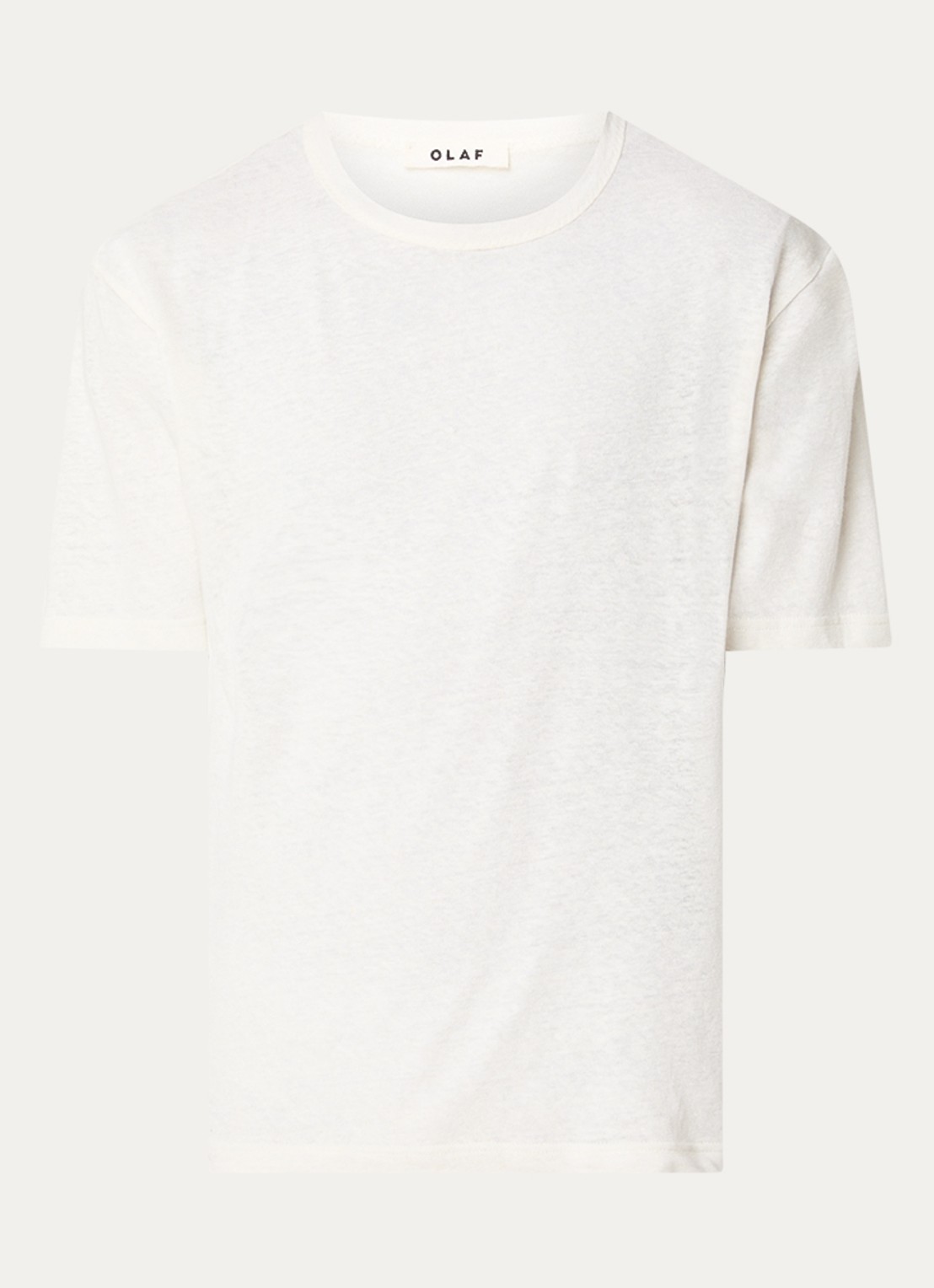 OLAF T-shirt in linnenblend - voorkant gebroken wit