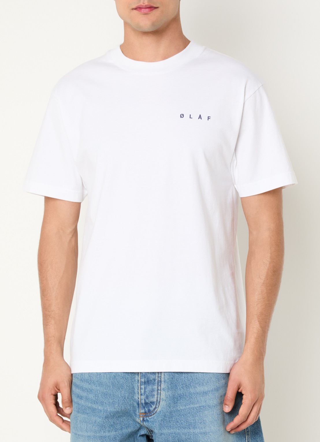 OLAF T-shirt met front- en backprint - achterkant wit