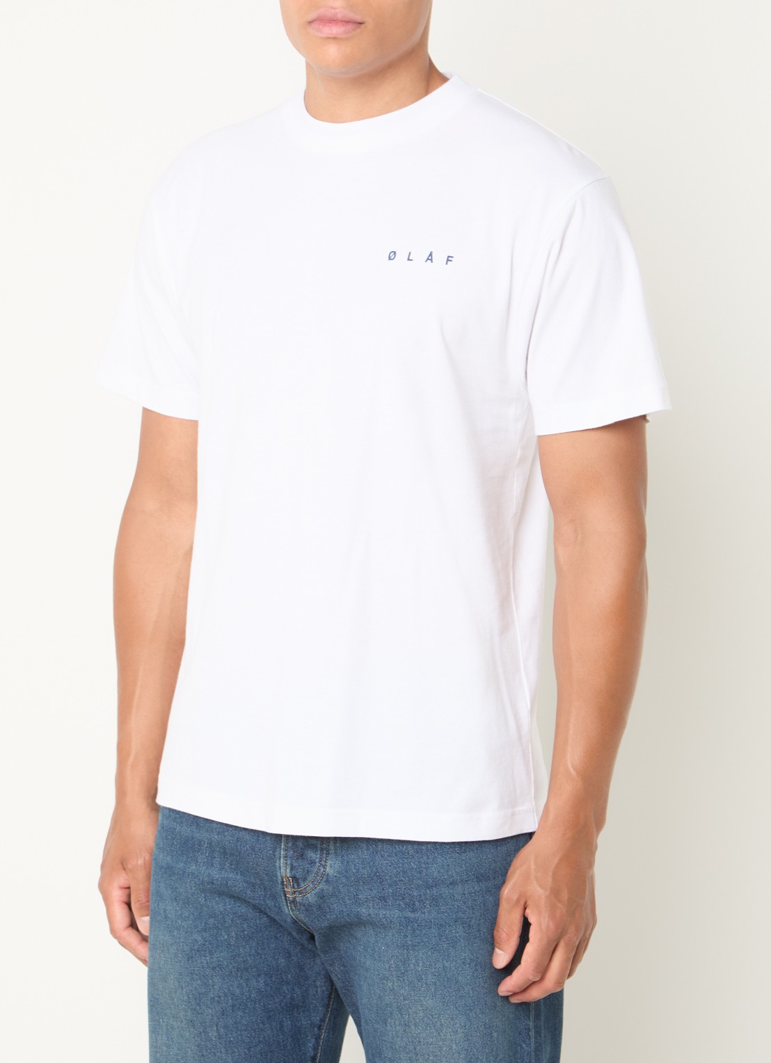 OLAF T-shirt met logo- en backprint - achterkant wit