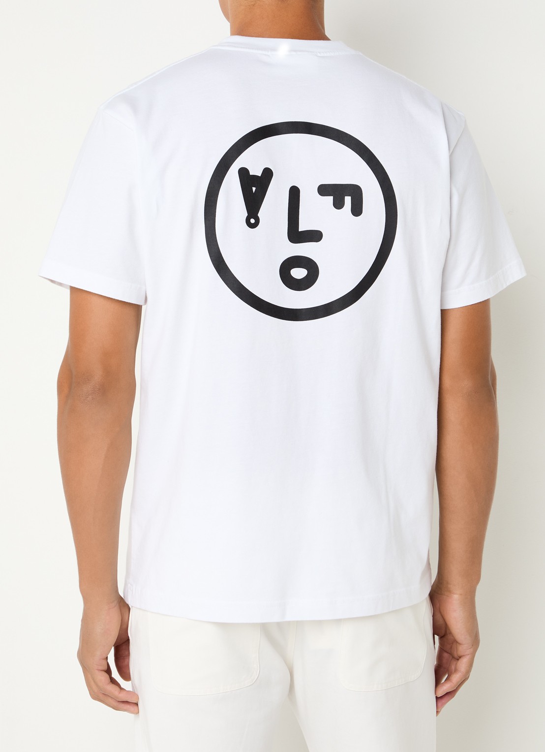 OLAF T-shirt met logo- en backprint - detail 2 gebroken wit