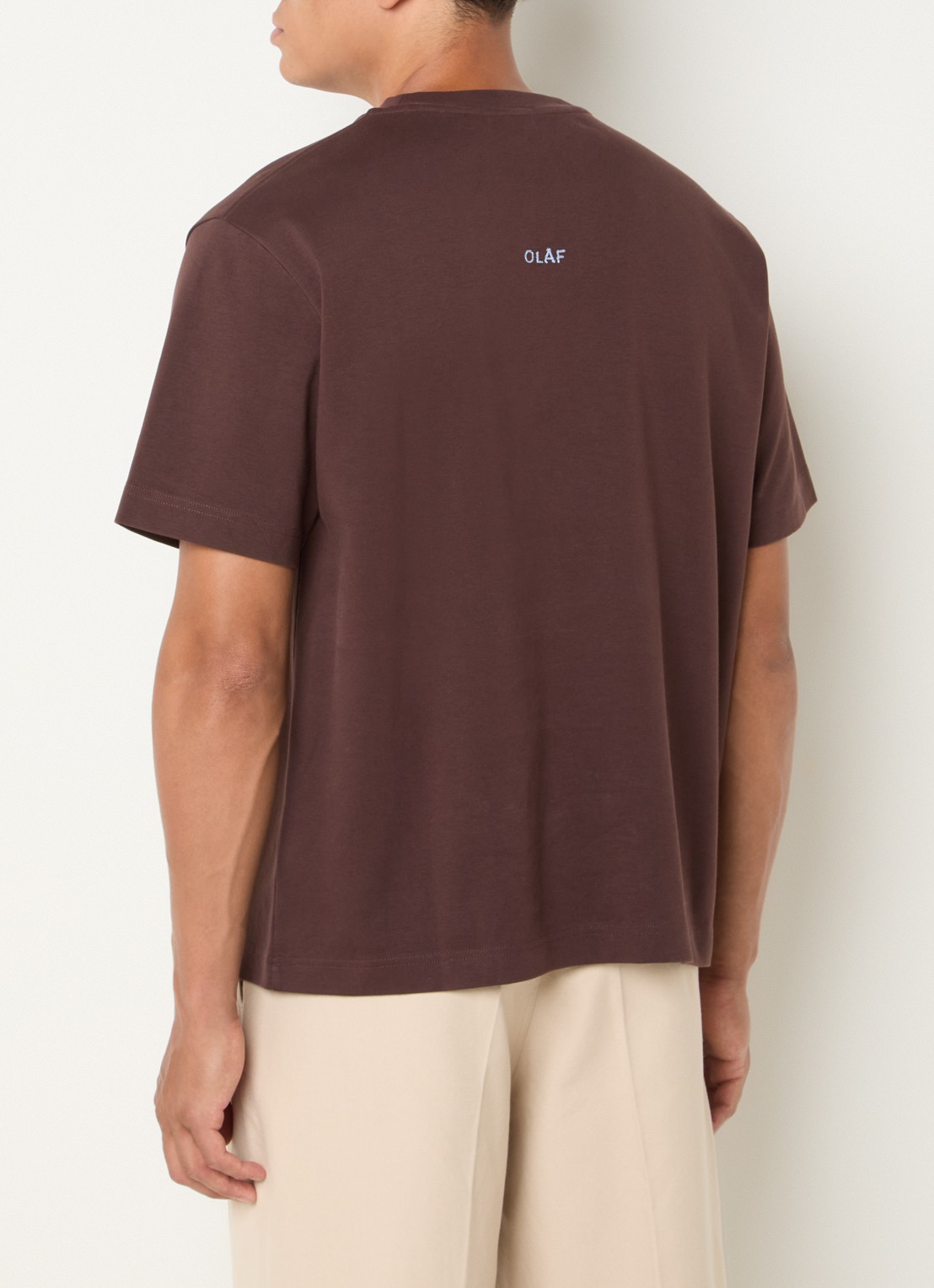 OLAF T-shirt met logo - achterkant 2 bruin