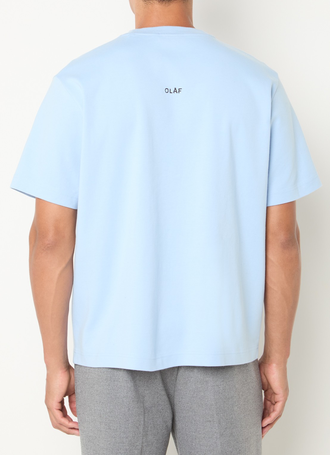 OLAF T-shirt met logo - achterkant 4 lichtblauw