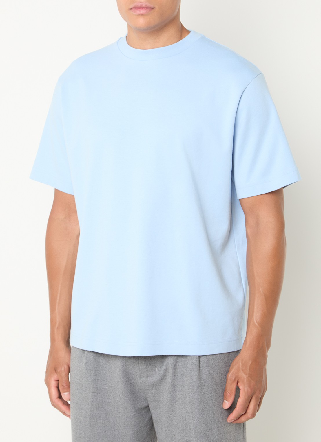 OLAF T-shirt met logo - detail 3 lichtblauw
