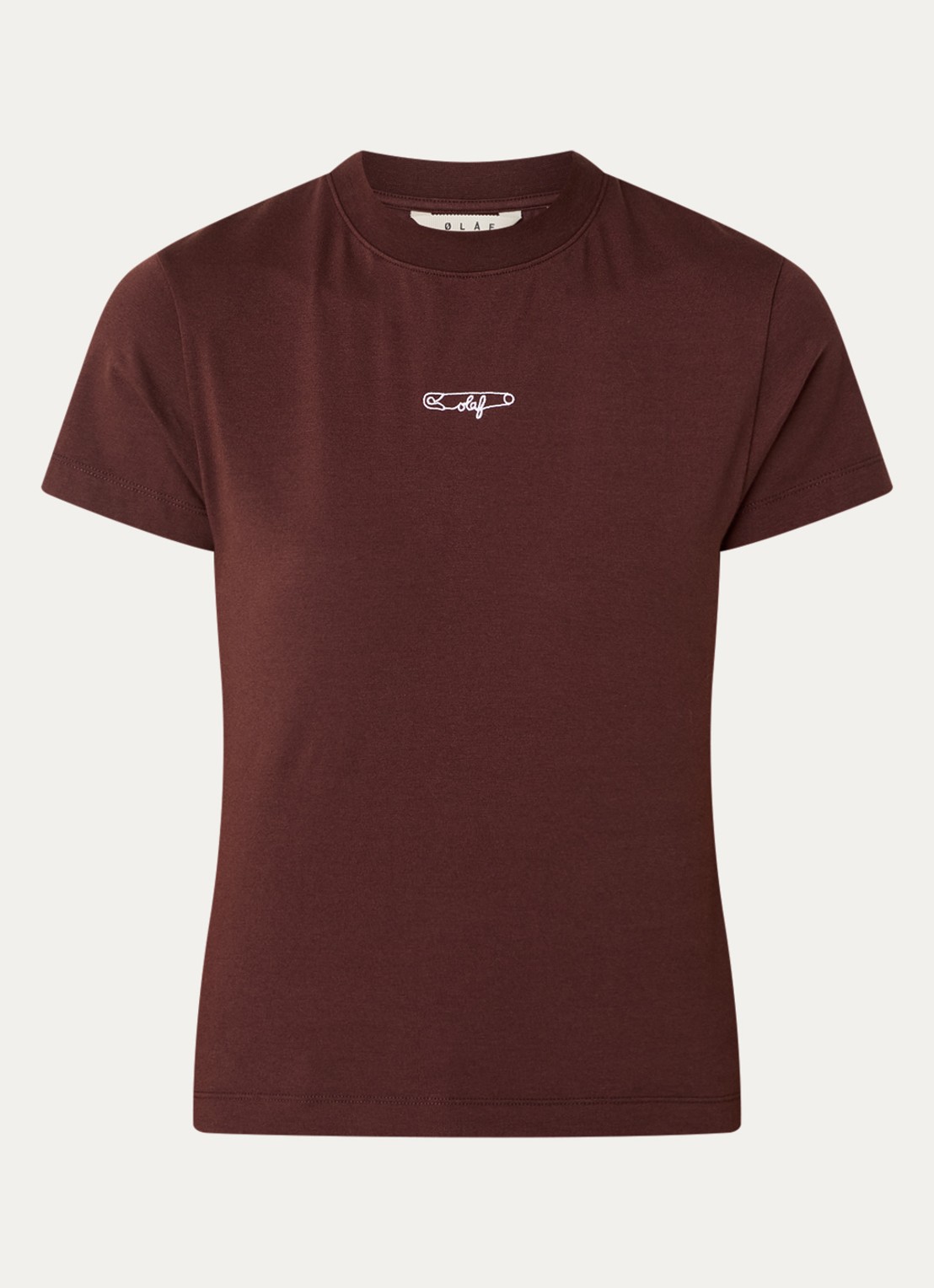 OLAF T-shirt met logo - voorkant 2 bordeauxrood