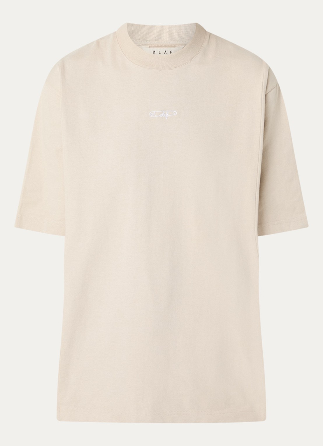 OLAF T-shirt met logo - voorkant 2 beige
