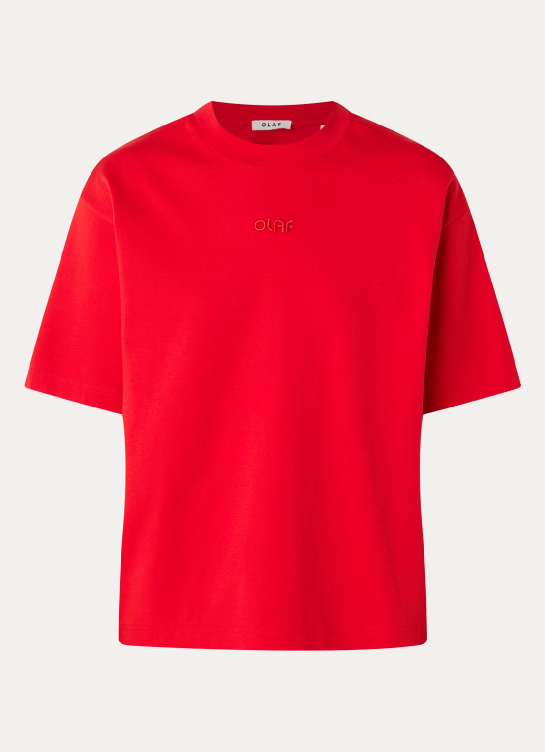 OLAF T-shirt met logo - voorkant 2 rood