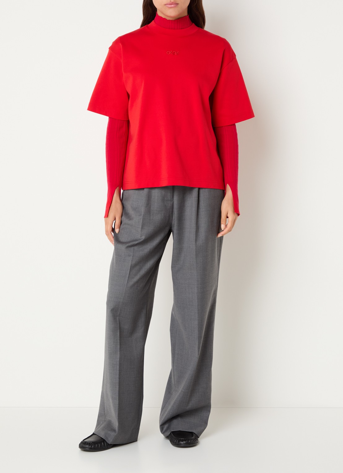 OLAF T-shirt met logo - voorkant 3 rood
