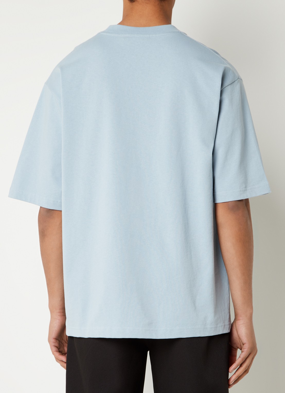 OLAF T-shirt met logoborduring - achterkant 3 blauwgrijs