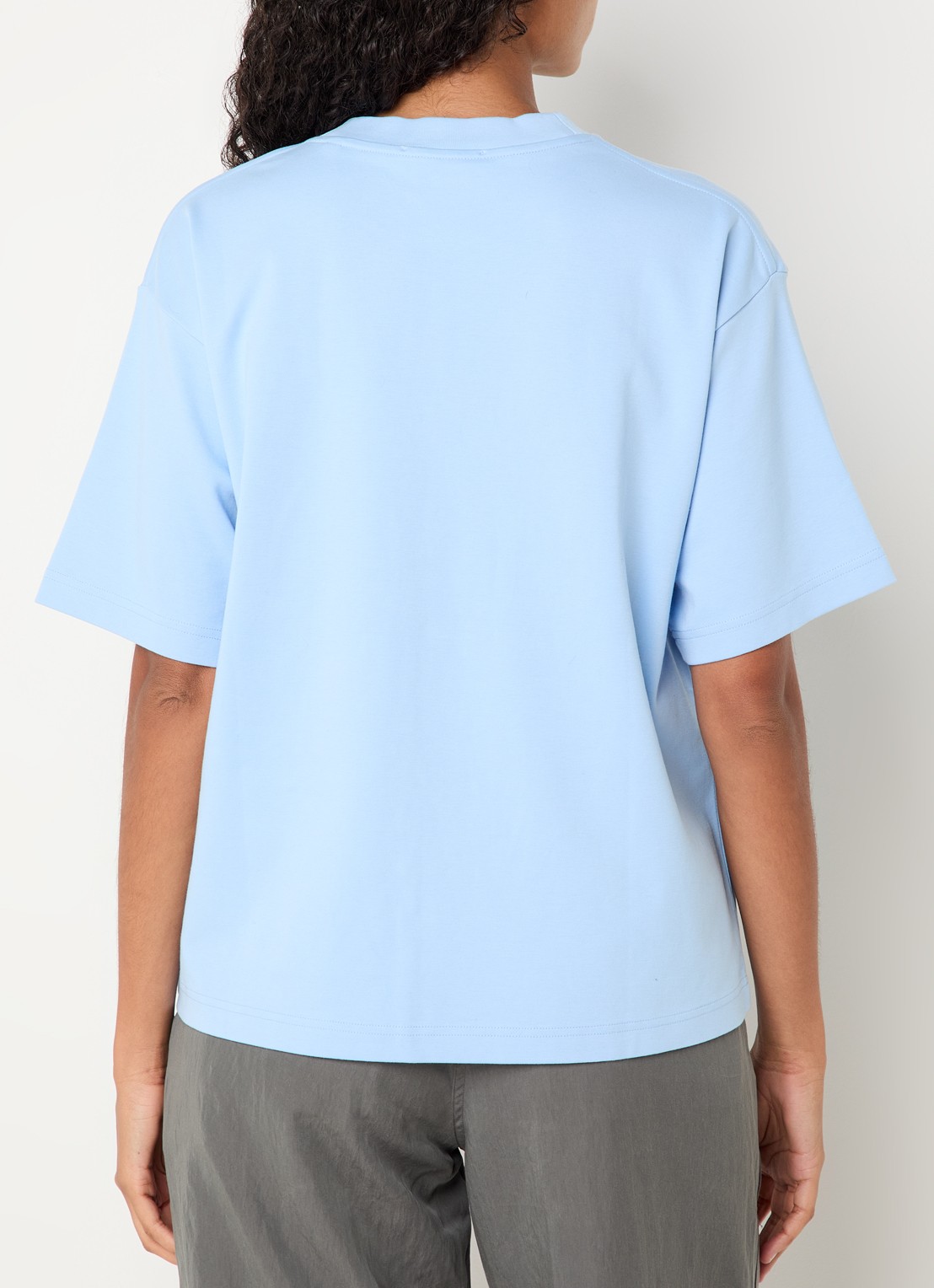 OLAF T-shirt met logoborduring - achterkant 2 lichtblauw
