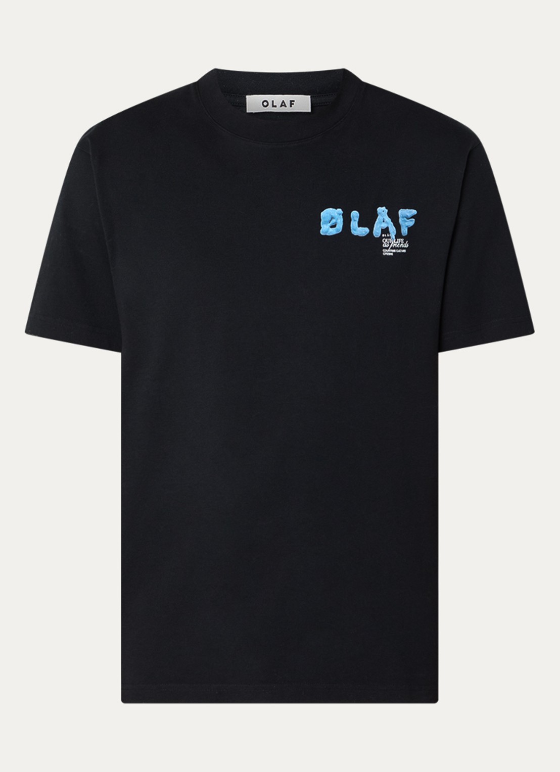 OLAF T-shirt met logoprint - voorkant zwart
