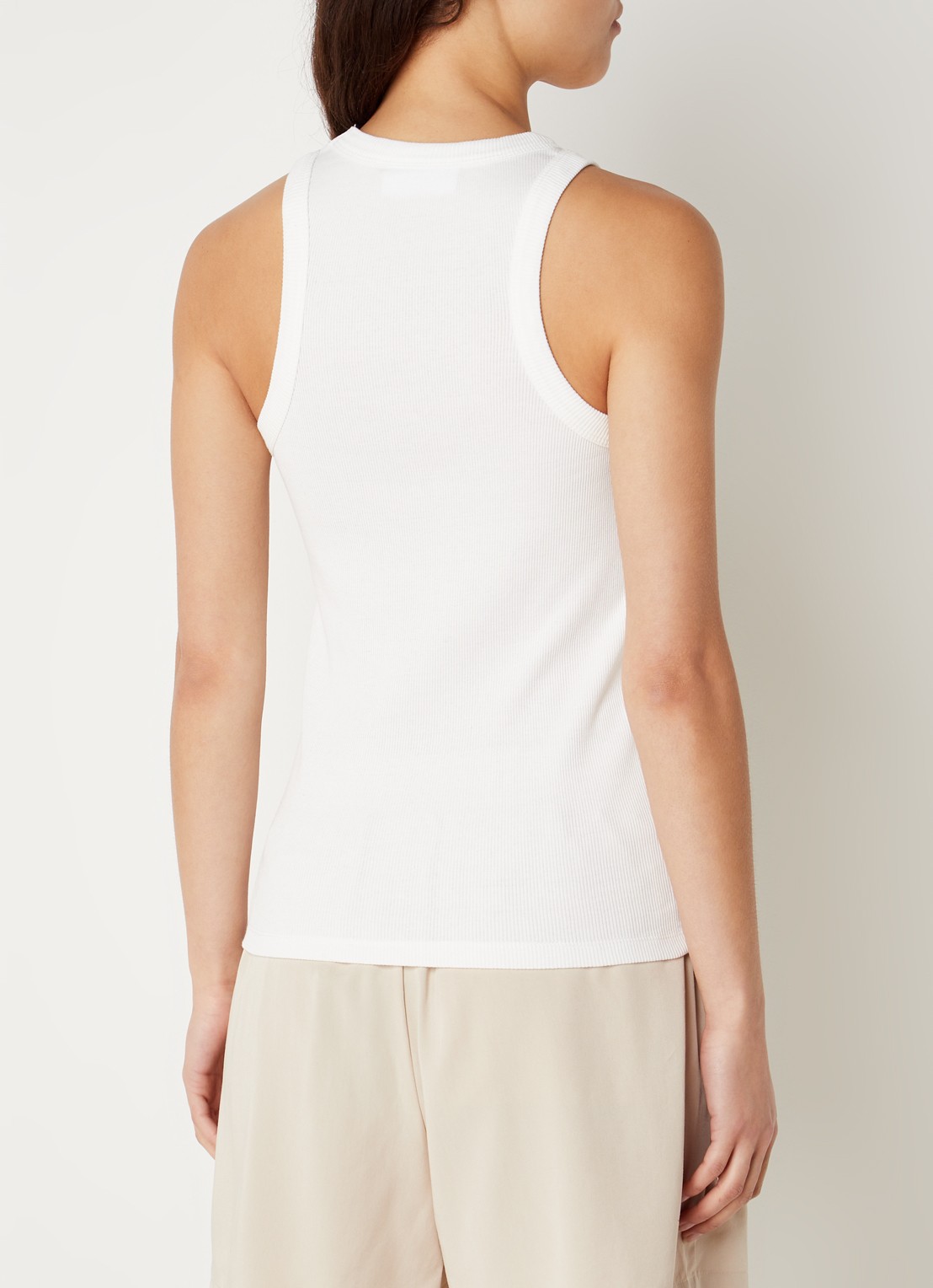 OLAF Tanktop met logoborduring - achterkant 4 gebroken wit
