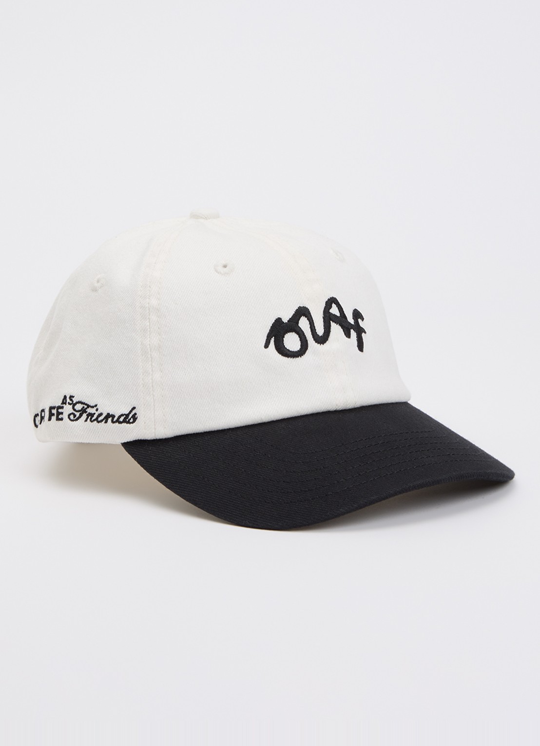 OLAF Varsity pet met logoborduring - voorkant 2 wit
