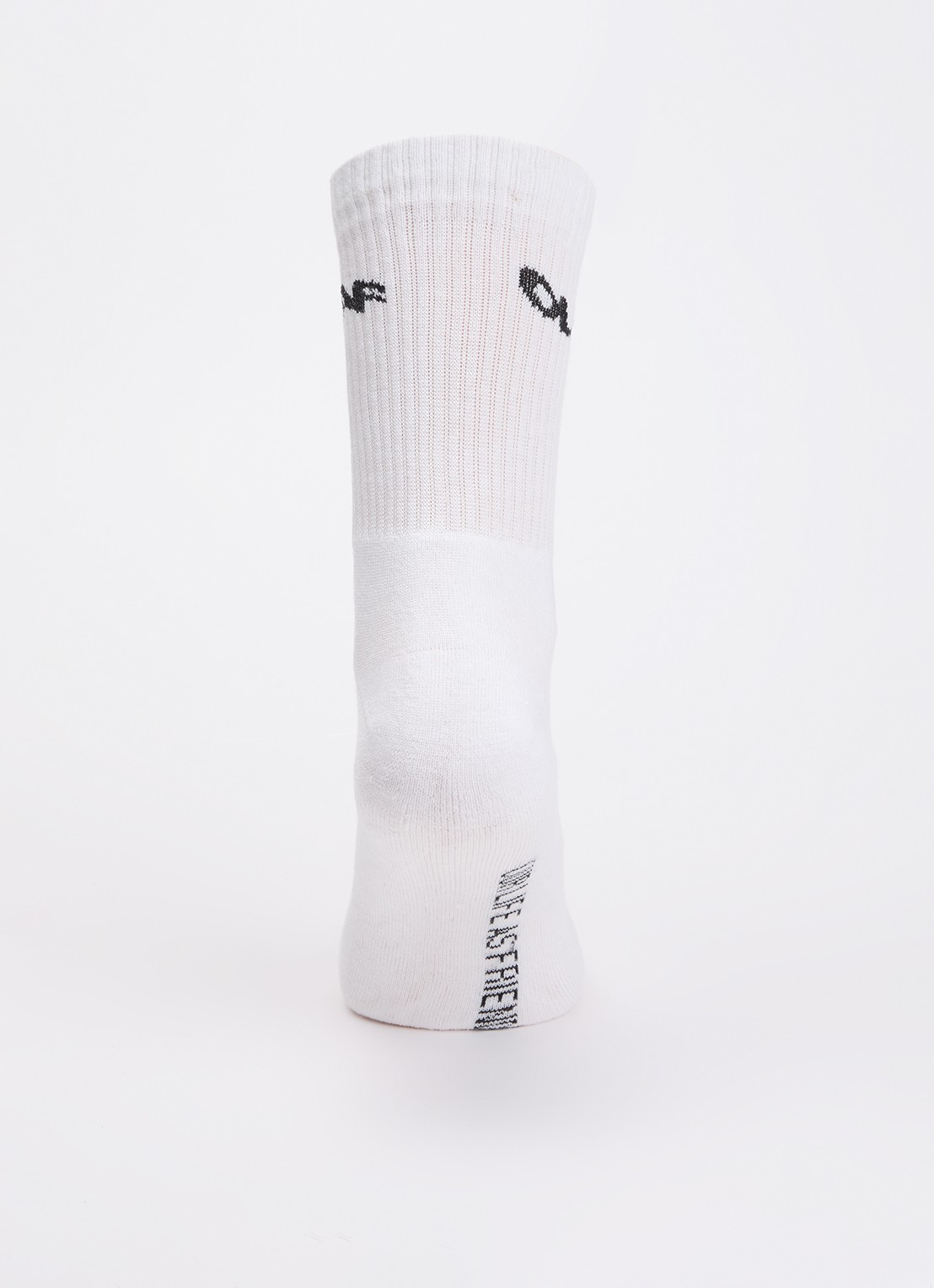 OLAF Wavy Drift sportsokken met logo - voorkant 3 wit