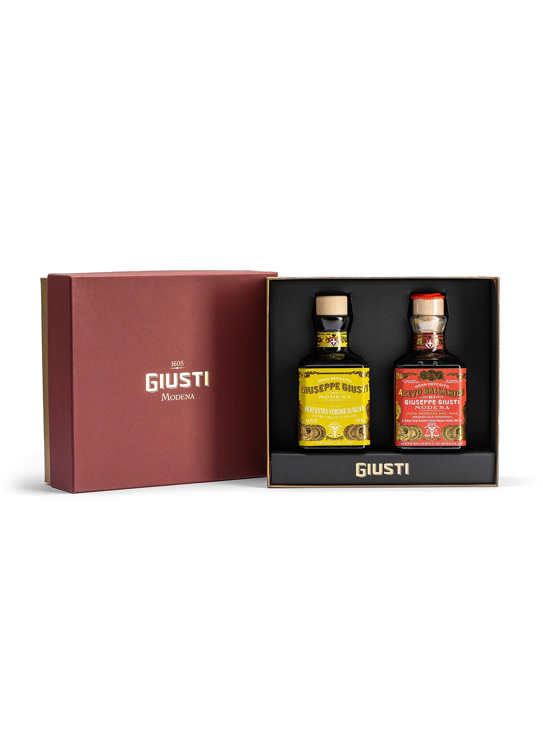 Olio Extra Vergine Di Oliva & Balsamico di Modena 3 Medaglie extra vierge olijfolie en balsamicoazijn 2 x 100 ml - voorkant undefined