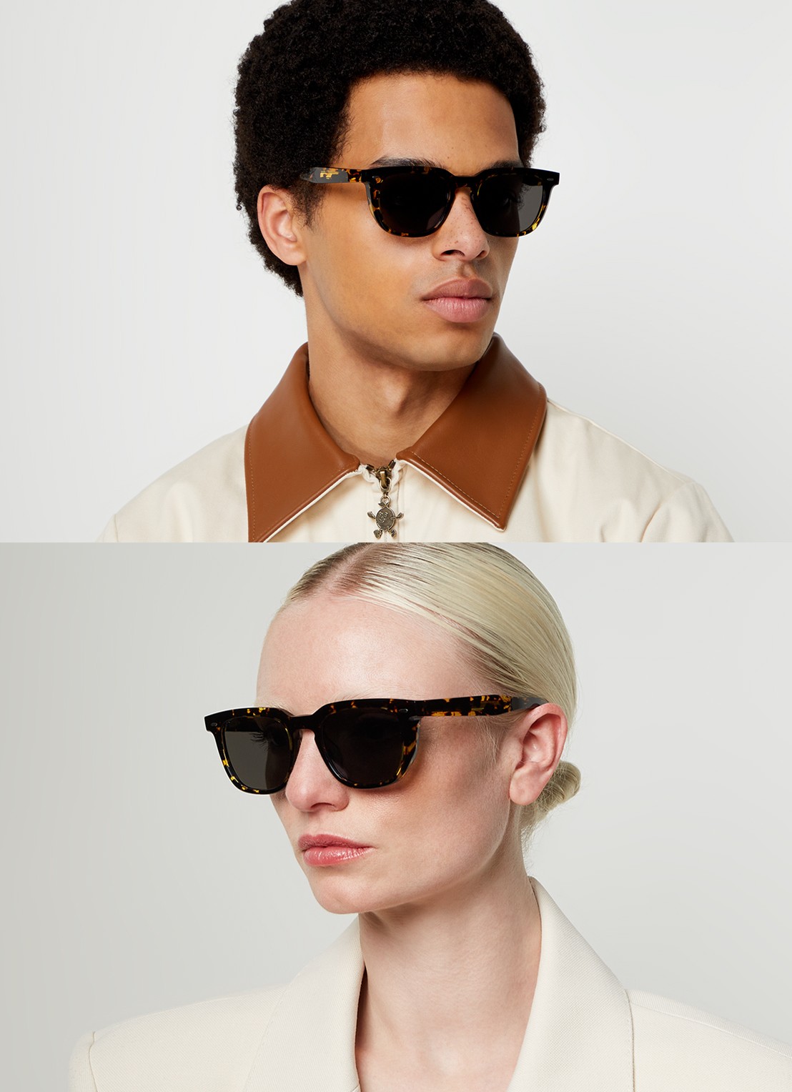 Oliver Peoples N.06 Sun zonnebril gepolariseerd OV5546SU - voorkant 2 zwart