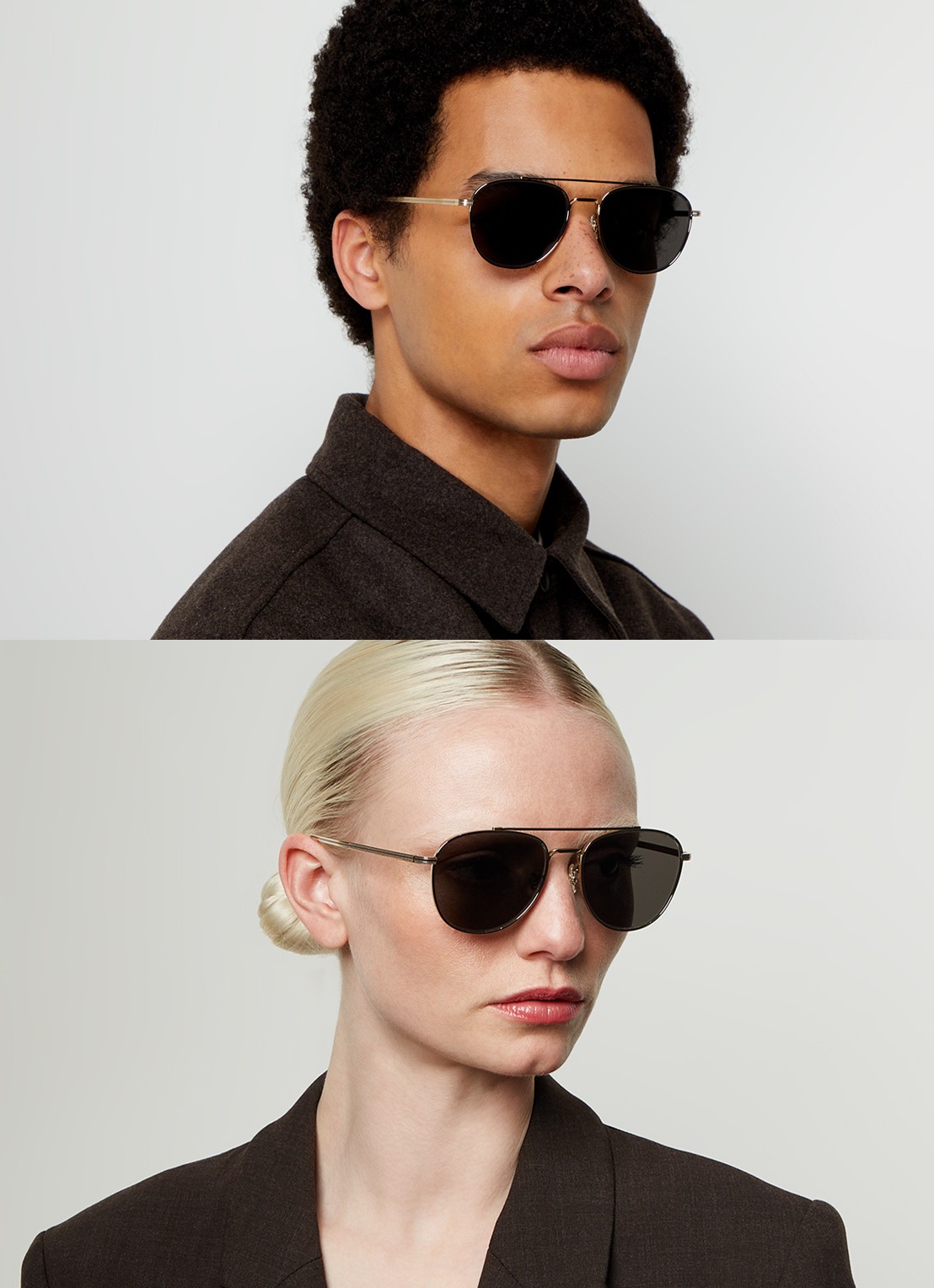 Oliver Peoples Rivetti zonnebril OV1335ST - voorkant 2 goud