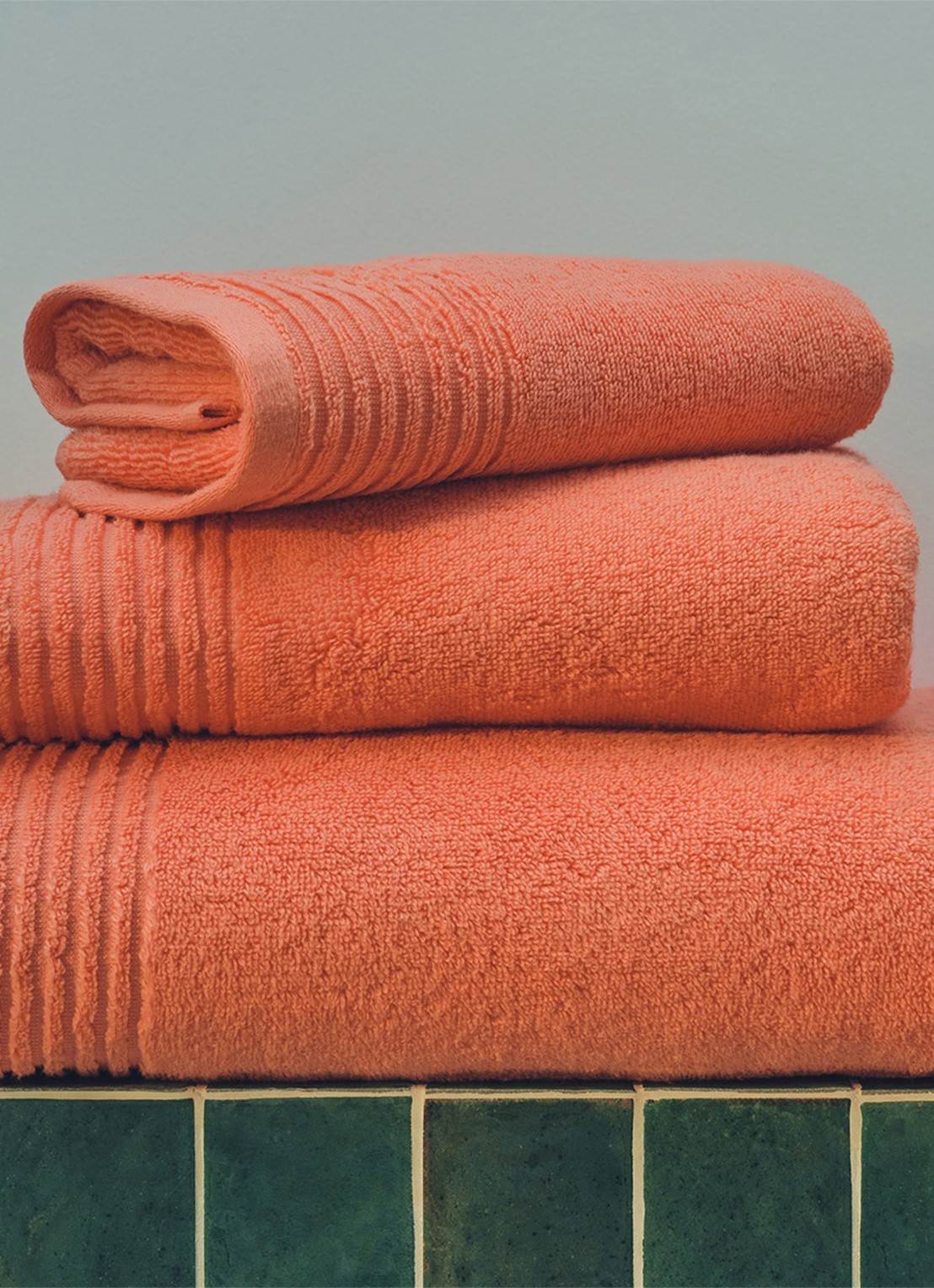 Olivier Desforges ALIZEE   Azur     Guest towel - voorkant 2 vuurrood