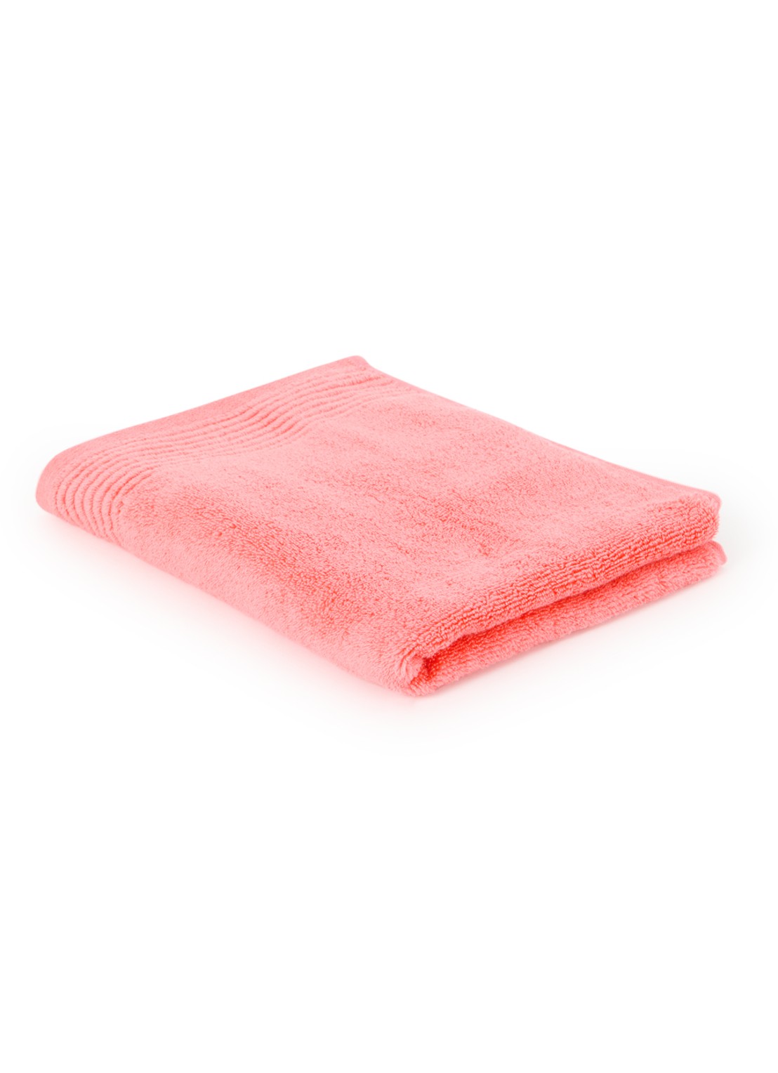Olivier Desforges Alizee badhanddoek  - 450 gr/m² - 100 x 50 cm - voorkant 2 koraalroze