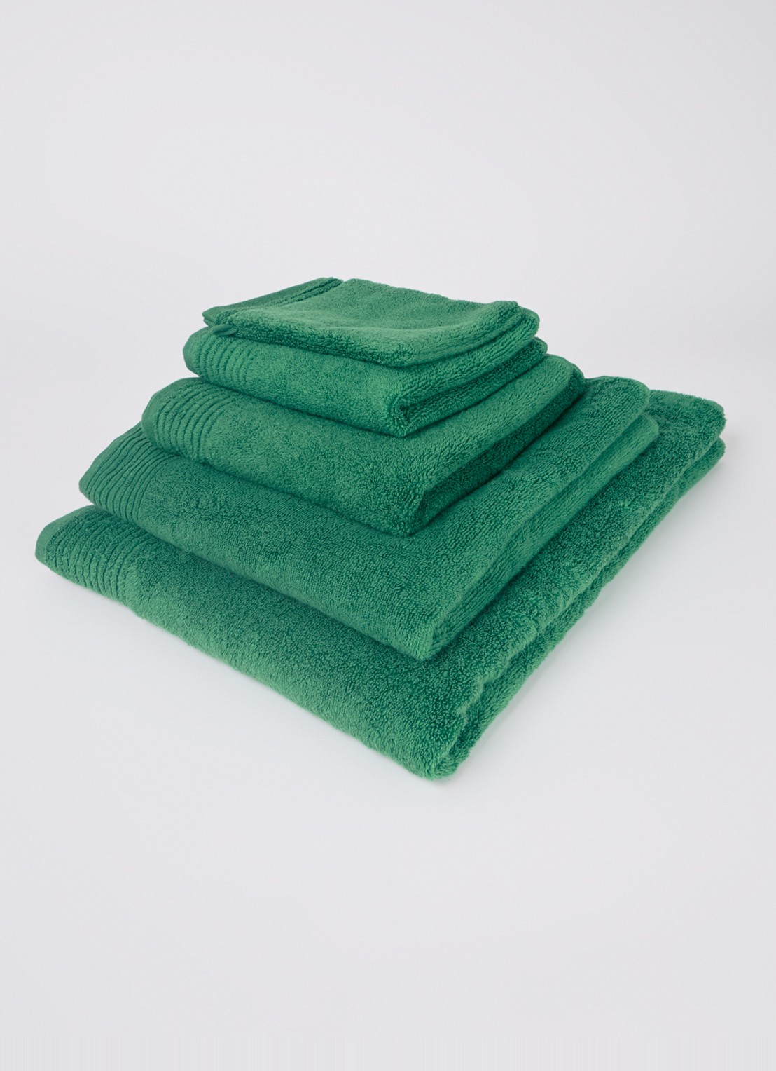 Olivier Desforges Alizee badlaken van katoen 450 gr/m2 - 70 x 140 cm - voorkant 2 groen