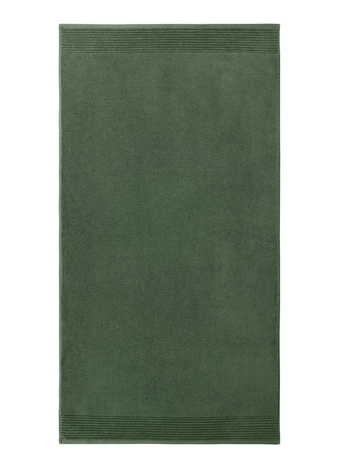 Olivier Desforges Alizee badlaken van katoen 450 gr/m2 - 70 x 140 cm - voorkant olijfgroen