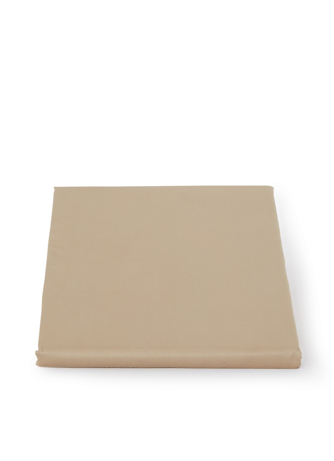 Olivier Desforges Damier hoeslaken van katoensatijn 300TC, hoekhoogte 25 cm - voorkant donkerbeige
