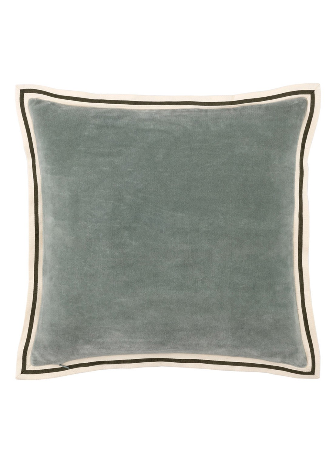 Olivier Desforges Galons sierkussenhoes 45 x 45 cm - voorkant 4 grijs