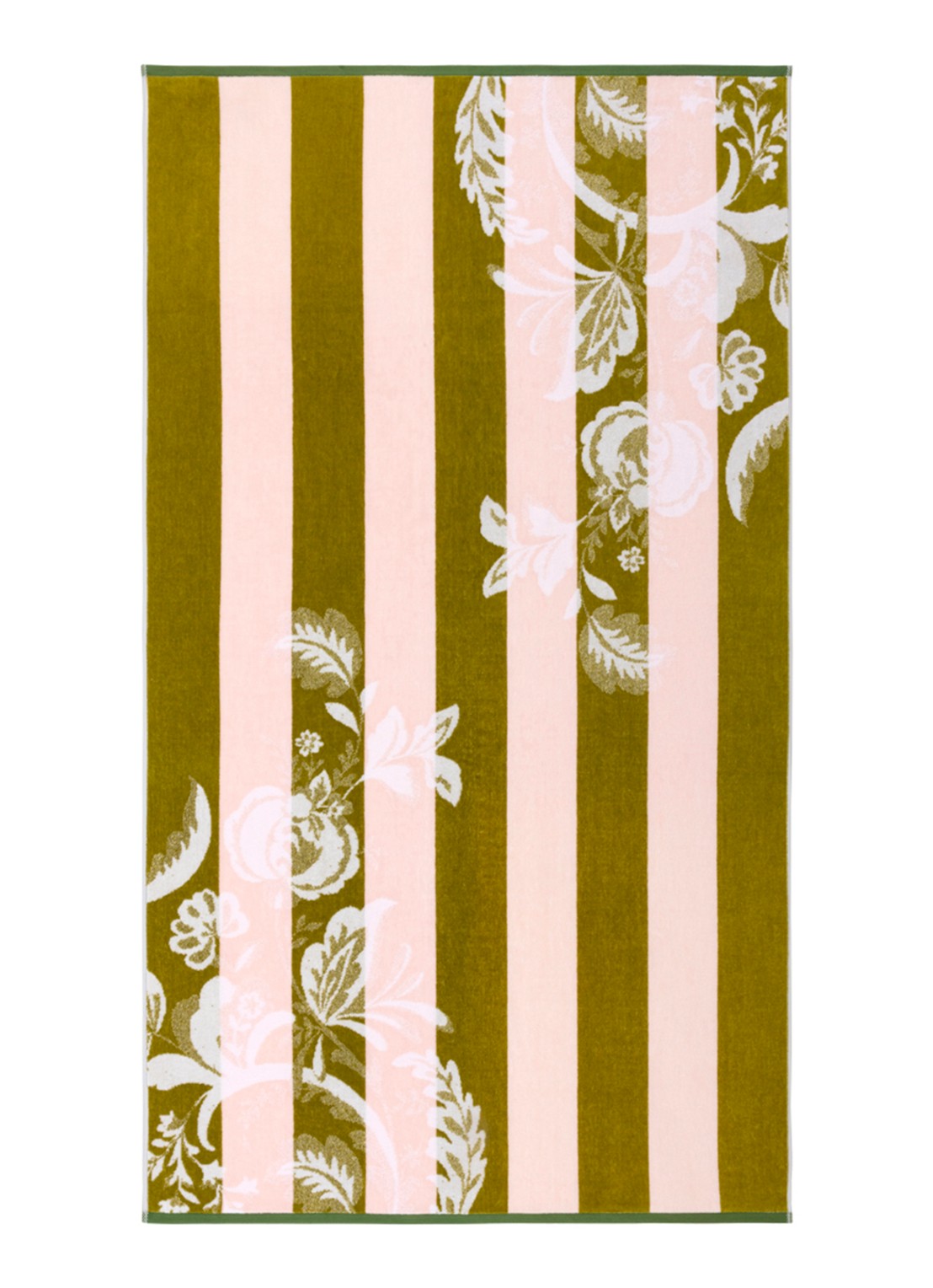 Olivier Desforges Girandole strandlaken - 90 x 160 cm - voorkant mosgroen