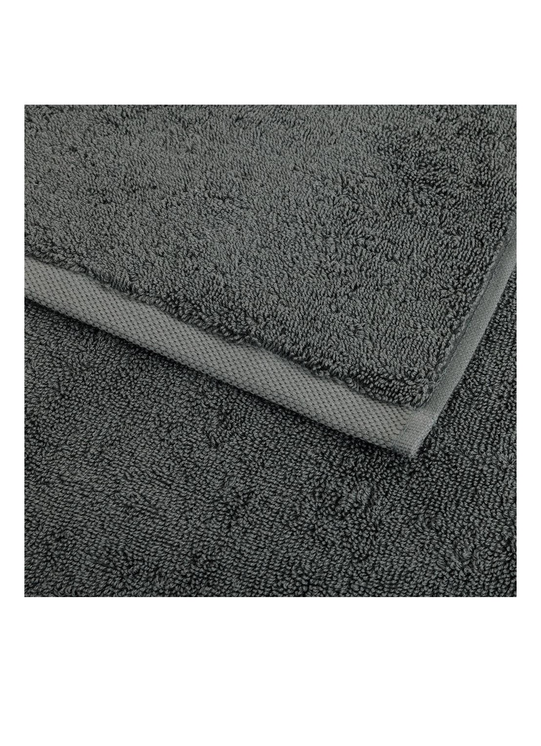 Olivier Desforges Ma Douce badhanddoek 600 gr/m2 - 40 x 60 cm - achterkant donkergrijs