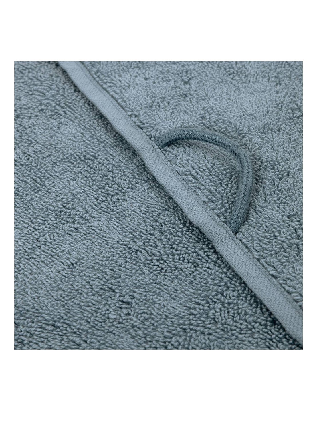 Olivier Desforges Ma Douce badhanddoek 600 gr/m2 - 40 x 60 cm - voorkant 2 staalblauw