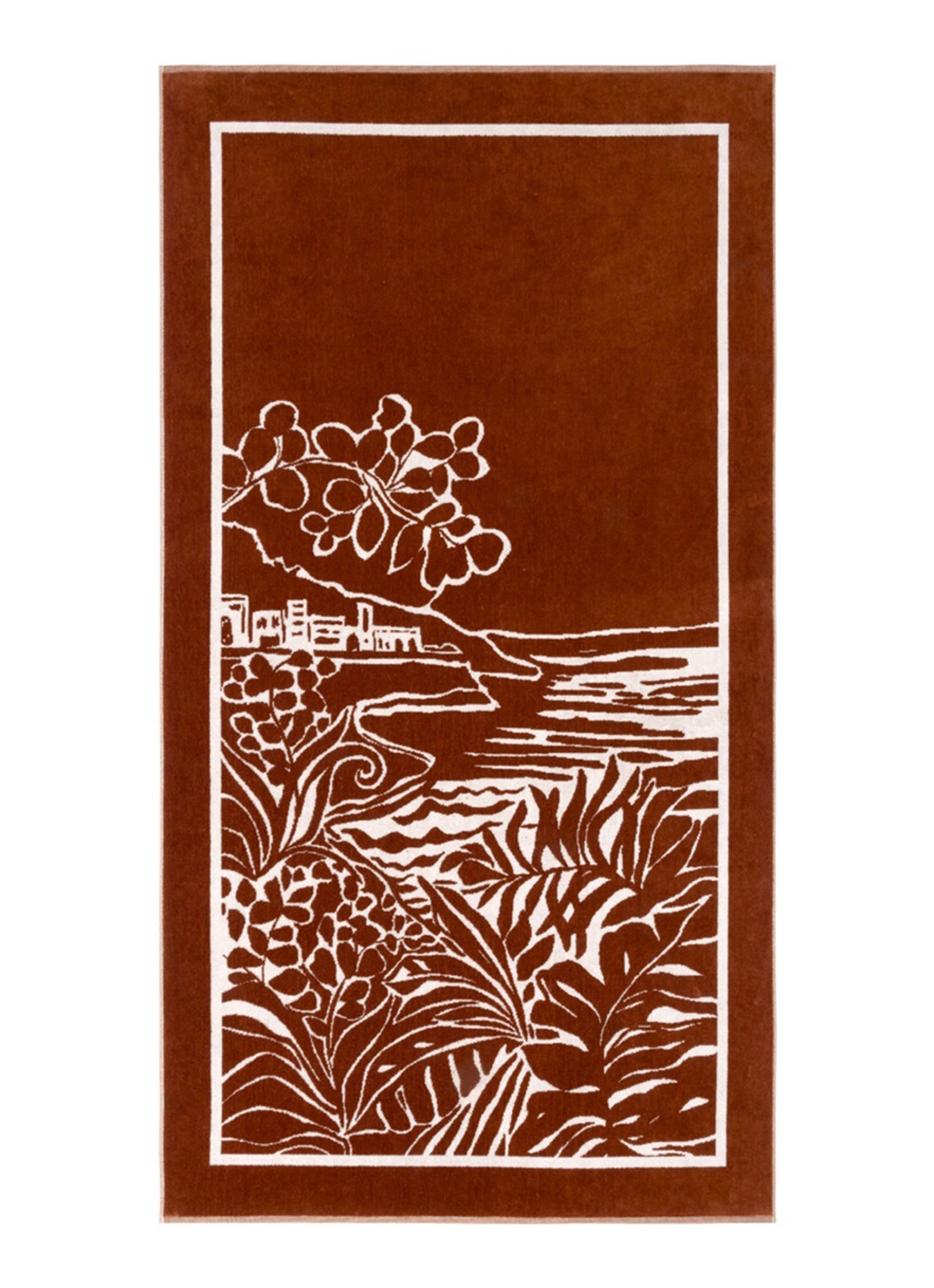 Olivier Desforges Riviera strandlaken - 90 x 160 cm - voorkant bruin