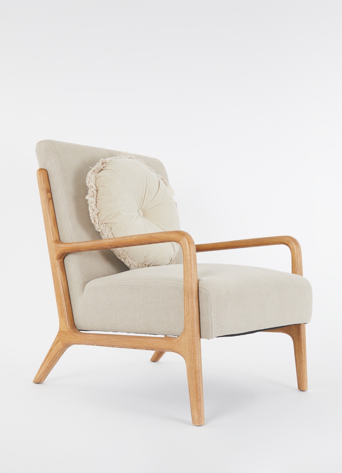 Olivier Desforges Romulus sierkussen Ø45 cm - voorkant 4 creme